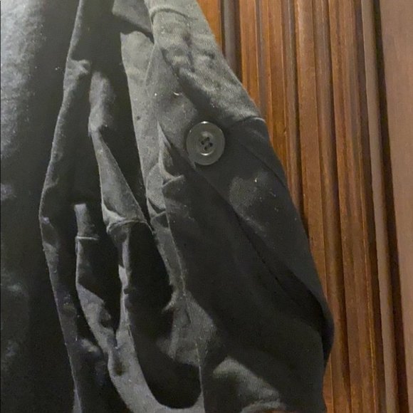 Zara Women Black Puffy Short Sleeve Crewneck Sweater Top Size Large - Picture 2 of 4